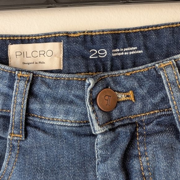 Anthropologie Pilcro The Kenna Mid Rise Heritage Barrel Jeans Blue 29 - Picture 6 of 7